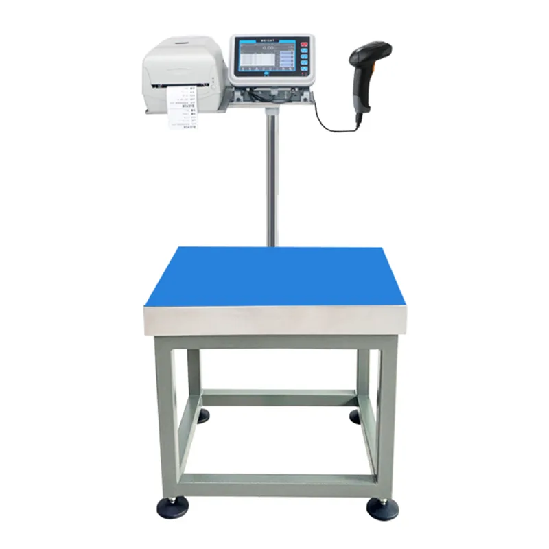 Intelligent platform scale na may pag -scan at pag -print ng barcode